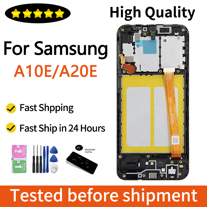 Clearance sale High Quality For Samsung A10E A20E LCD SM-A102U SM-A202F display Touch Screen Digitizer Assembly A10e A20e Display With Frame
