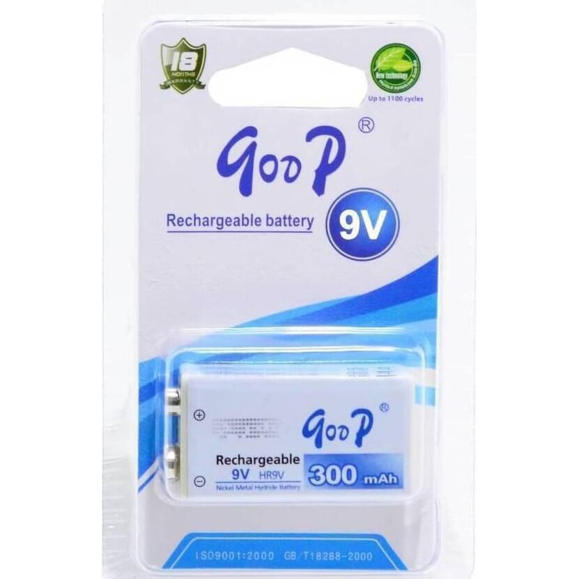 Goop 9V Rechargeable Battery-300Mah