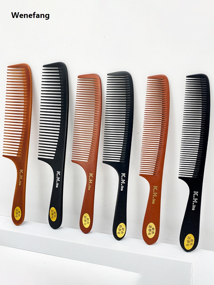 Wenefang Professional Barber Shop Hair Cutting Comb Flat Head Cut Comb Sales promotion Anti-static Hair Styling Brush Massager Detangling Combs