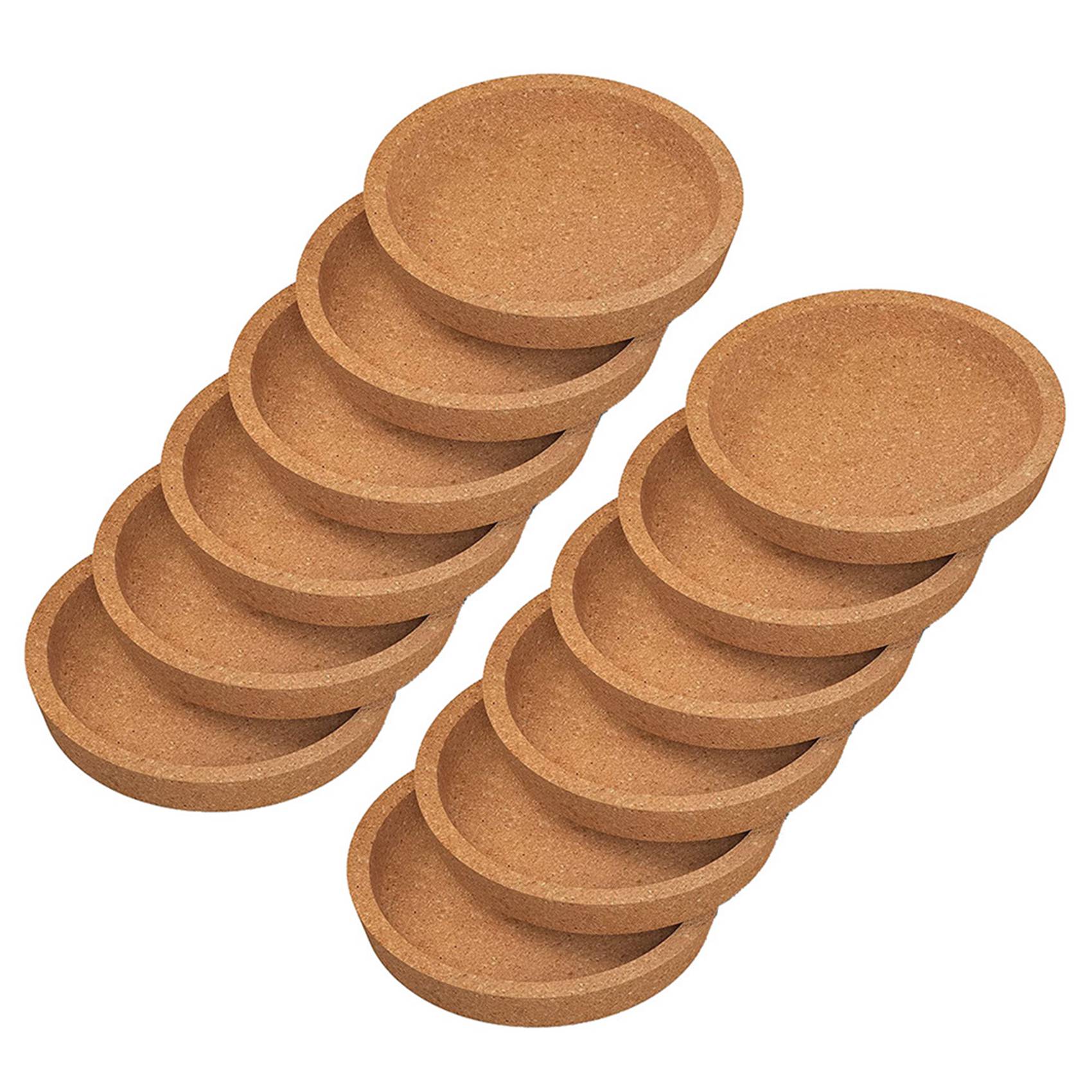 Kqueebee 12 Pack Cork Coasters, 4 Inch Absorbent Heat Resistant Round Cork Coasters for Most Kind of Mugs in Office Or Home