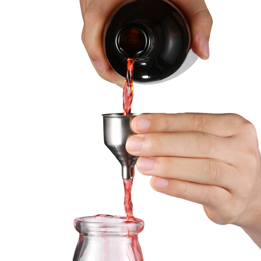 Small Durable Refined Oil Stainless Steel Spice Filling Tool Kitchen Tool Household Funnel