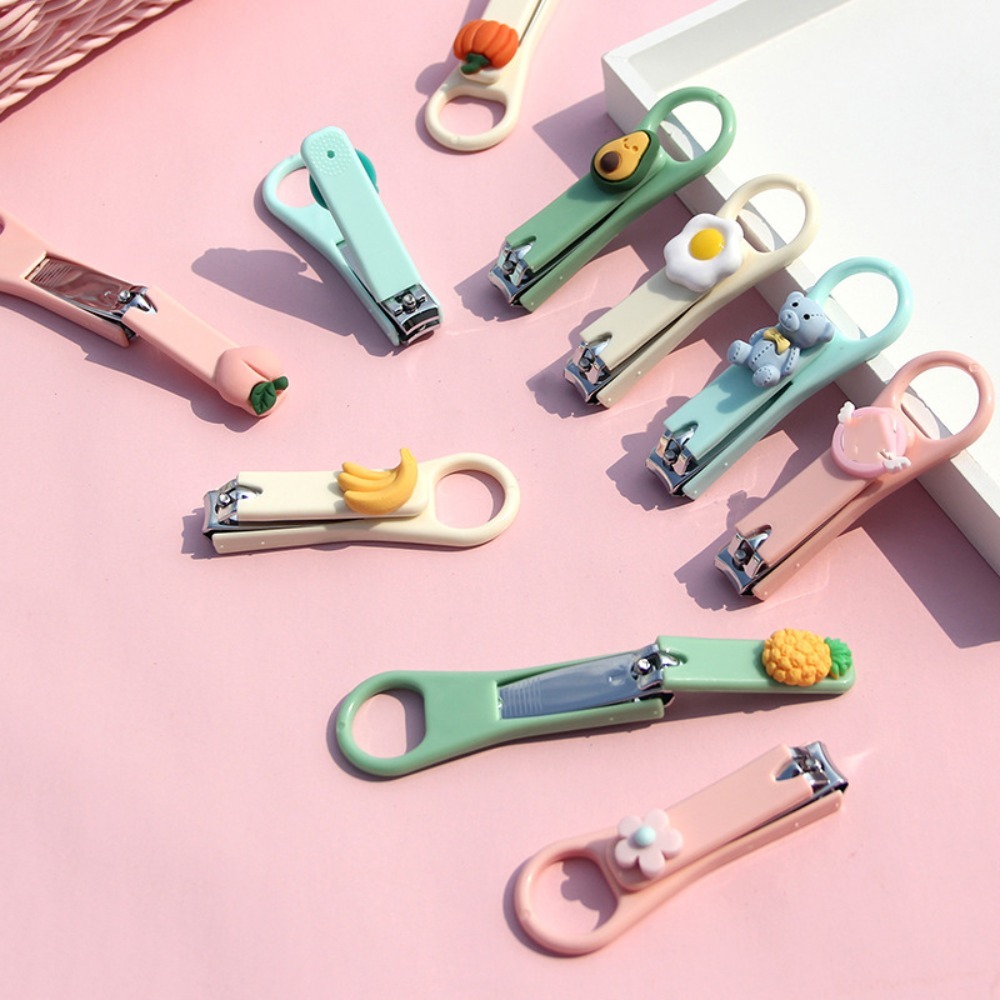 Fruit Pedicure Cartoon Nail Clippers Straight Head Anti Sling Cute Nail Cutter Mini Cute Fruit Nail Clippers Girl