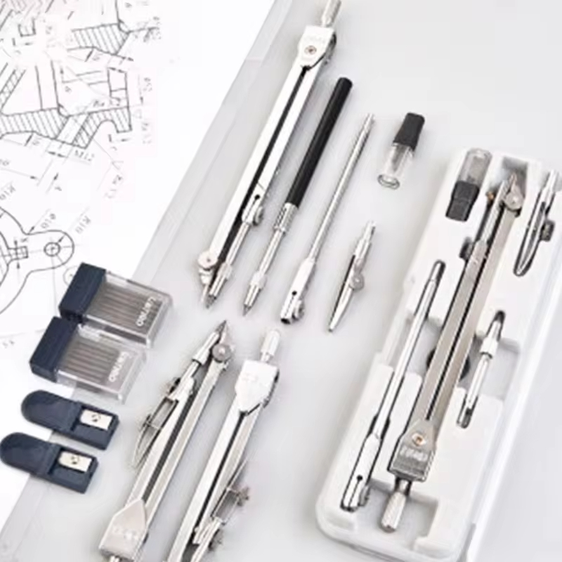 New style Stainless Steel Multifunctional Drafting Drawing Compass Math Geometry 2/4/5/6 pcs/set Circles Tool Durable School Supplies