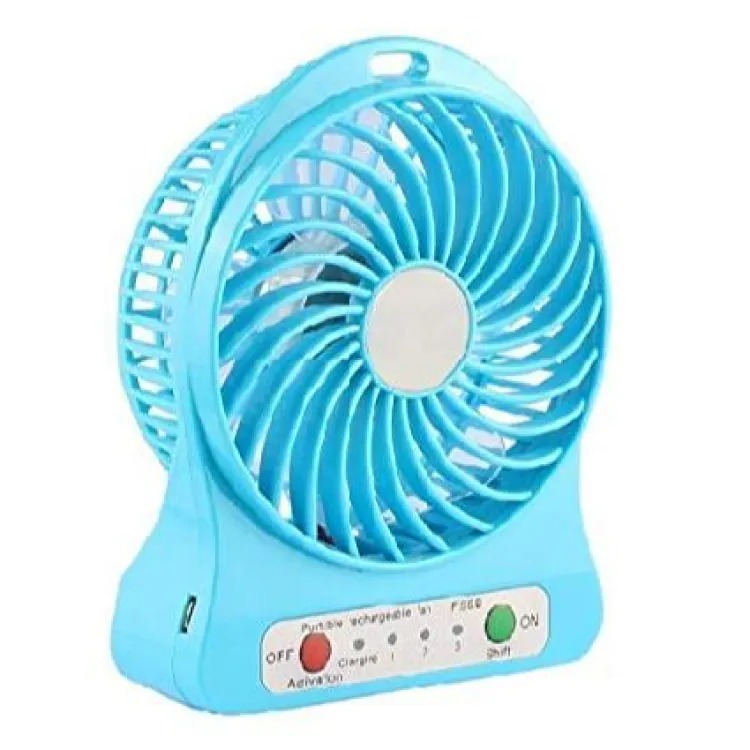 Rechargeable Table Fan with LED Light