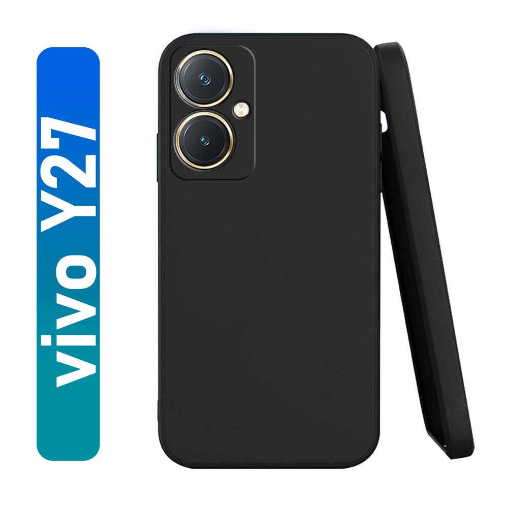 Case for Vivo Y27 4G - Silicone Camera Protective Flexible Phone Back Cover - Black