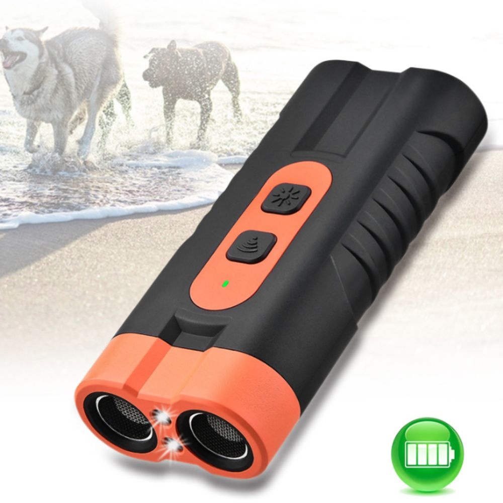 Practical Rechargeable Ultrasonic Pet Dog Repeller Remote Control Anti Barking Dog Training Repellents with LED Flashlight Dog Training Device Pet School