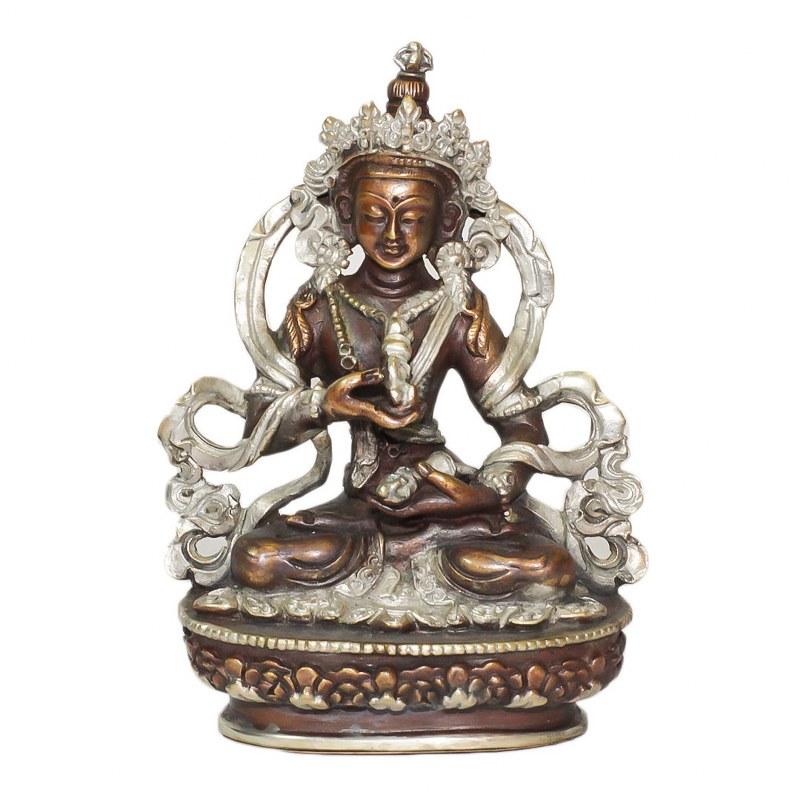 Silver Copper Plated Lord Bajra Satwo Statue - 3"