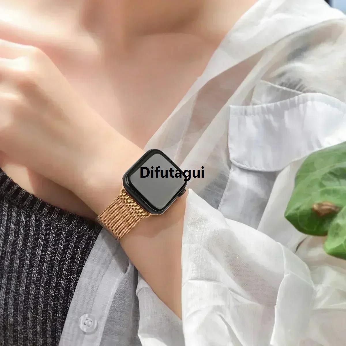 Difutagui Sales promotion Milanese strap For Apple watch 9 8 7 41mm 45mm Ultra/2 49mm Luxury Men's Women's Metal Breathable Band For iWatch 6543SE 44mm 40mm 42mm