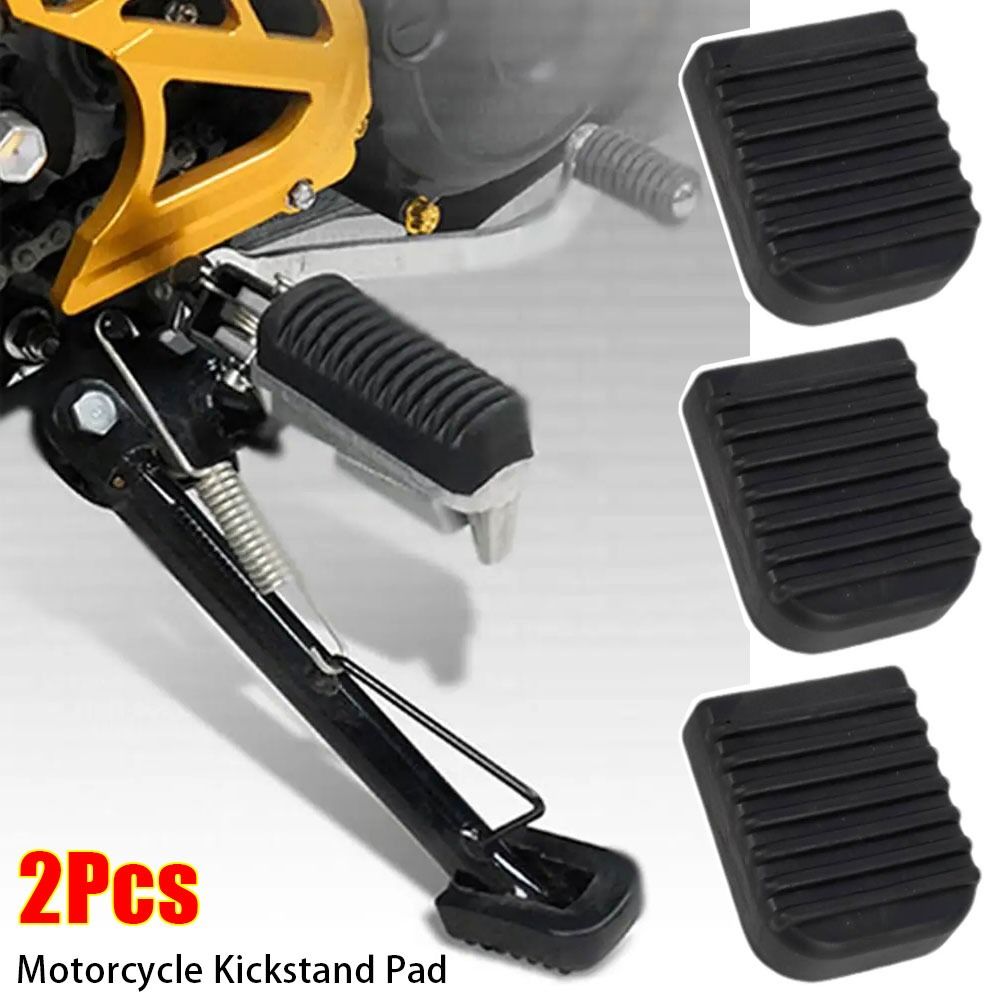 2Pcs New Foot Extension Support Motorcycle Stand Pad Motorbike Motorcycle Accessory Rubber Side Stand Kickstand Pad Bracket Pad Universal Foot Pad Base