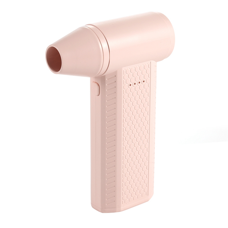 Mini Fan Portable Handhold Air Duster 4 Levels Adjustable for Keyboard and Car Cleaning Hair Dry Pink