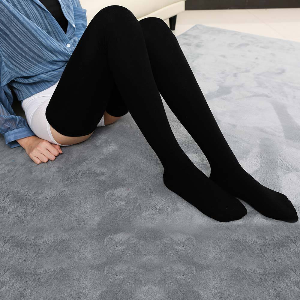 Cm 80 black and white, socks, 1 pair of height 180 plus long knee socks suitable for girls true knee gray long