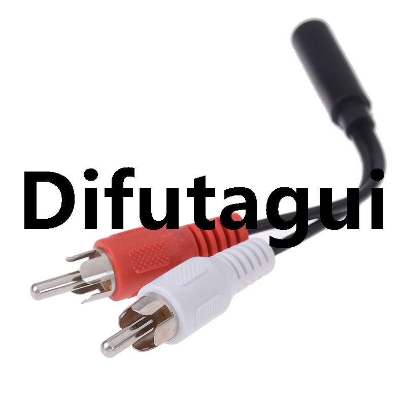 Difutagui NEW Cable 3.5 Headphones to RCA Stereo mm 3.5 High Quality Audio Female Jack to 2 Male Socket Y Adapters