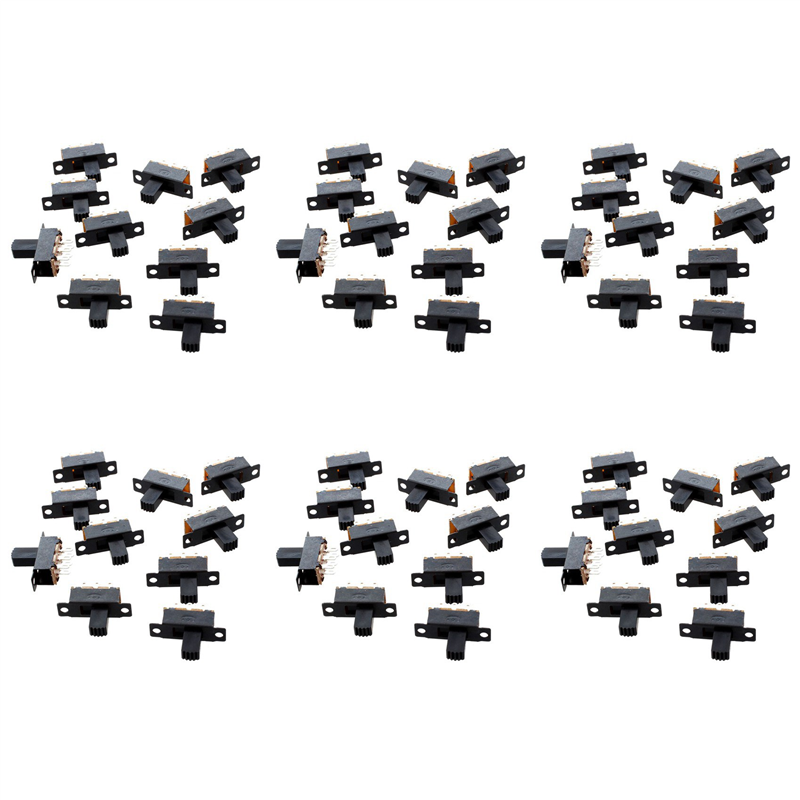 FORIDE 60 Pcs 6 Pins 2 Positions DPDT On/on Mini Slide Switch