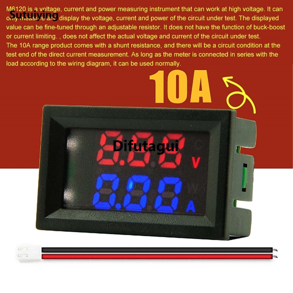 Difutagui M6120 DC6-120V 10A 50A 100A Electronic Volt AMP Meter Tester High 2025 New Quality Digital Voltmeter Ammeter LED Display Voltage Regulator