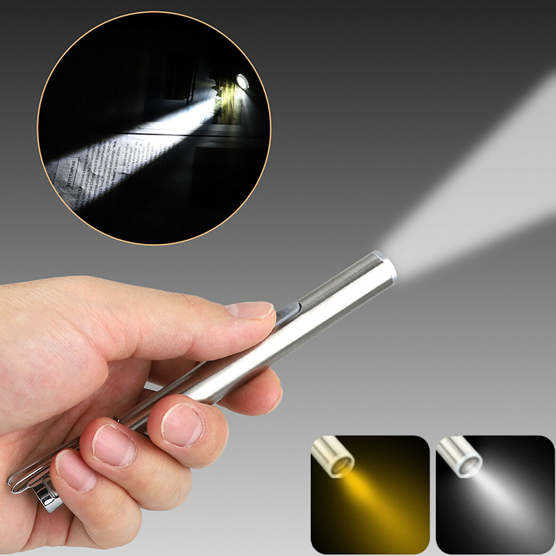Pen Torch Light With key Ring Round Moon Shaped Light | Portable Pocket Size High Power LED Torch Light