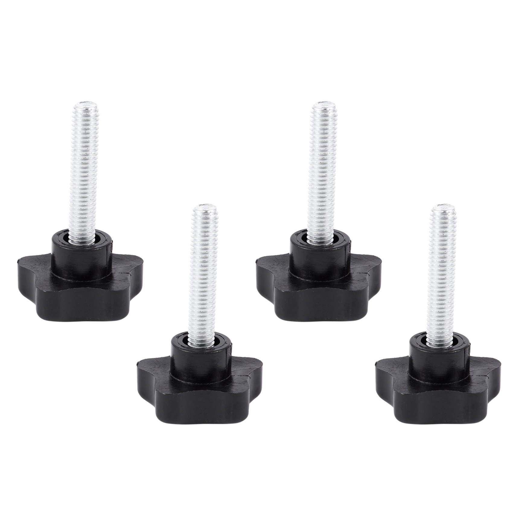 FORIDE 4X M8 x 40mm Screws Star Wing Screw Clamp Knob Handle Black