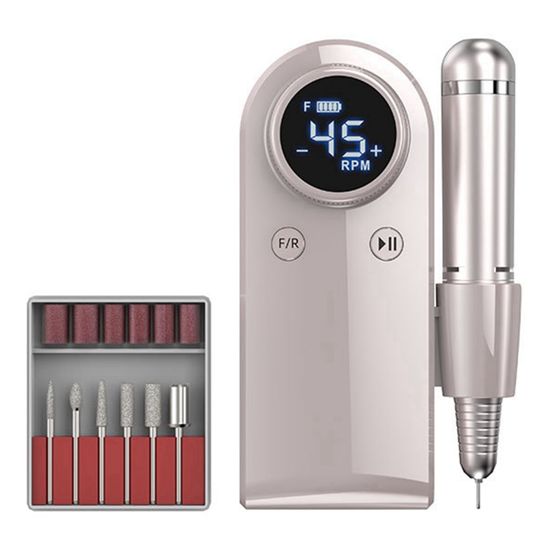 Electric Nail Drill for Acrylic Gel Nails Manicure Pedicure Polishing Shape Tools for Home Salon Use Multifunctional Easy Install C