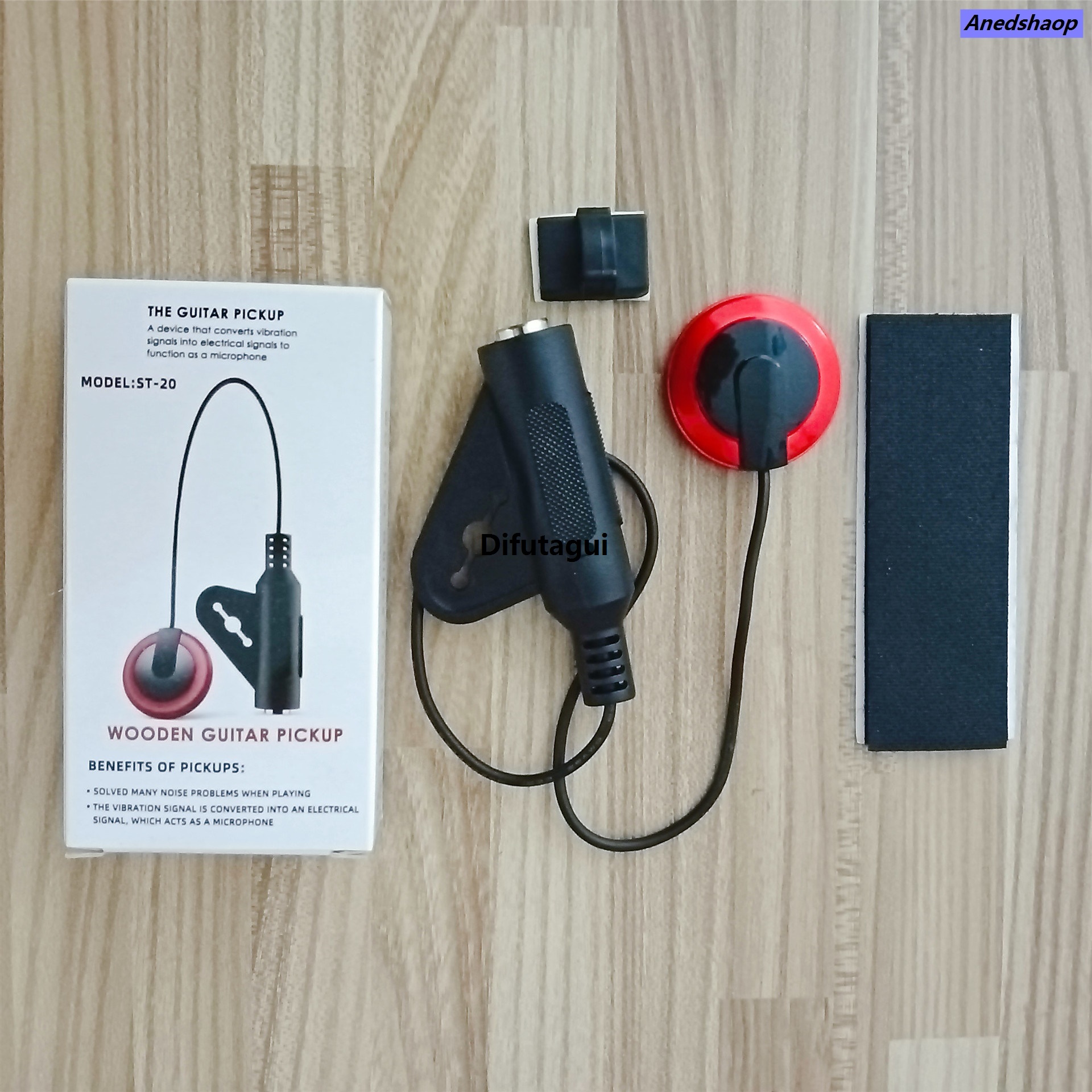 Difutagui Easy Install Battery-Free Acoustic Pickup for Guitar Ukulele 2025 【2025 Version】 New Violin Universal Instrument ST-20 Piezoelectric Pickup