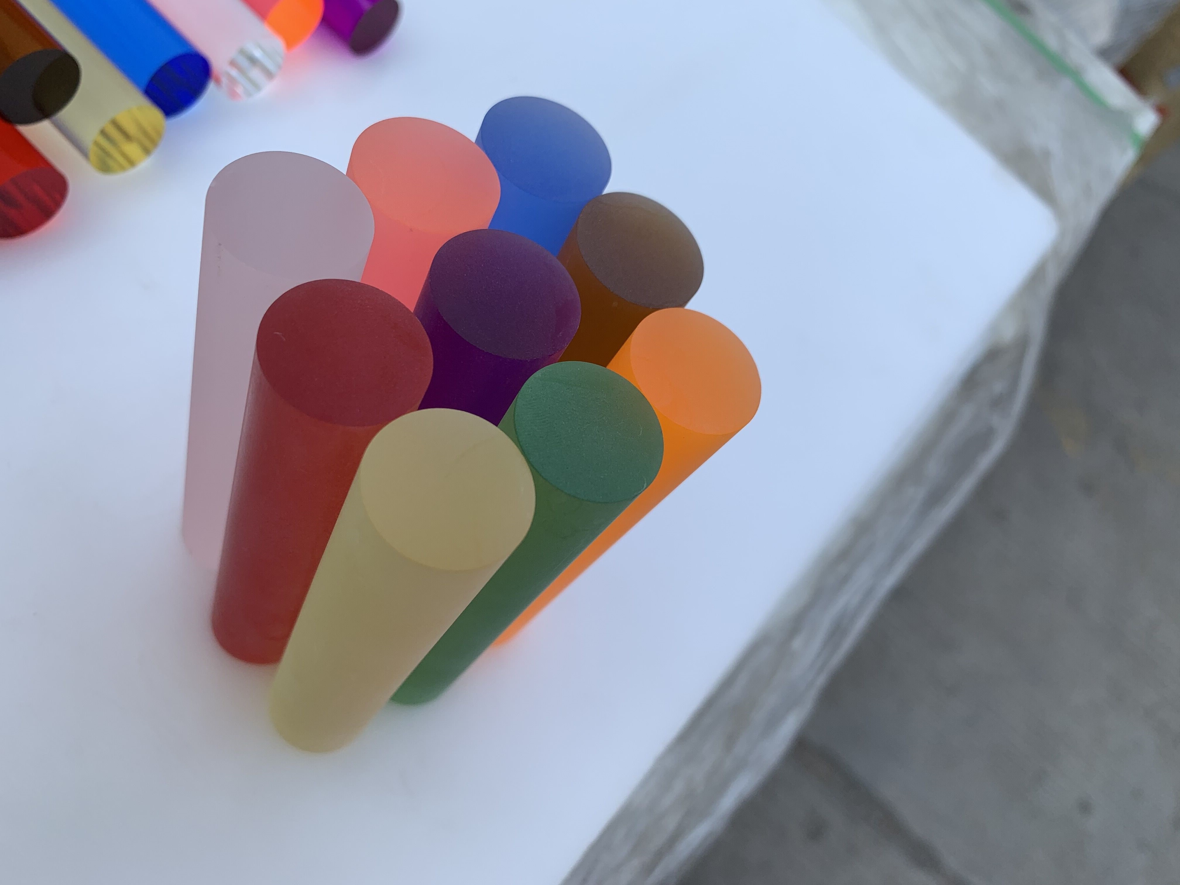 DISICHEN Luxury Frosted Color Acrylic Jigsaw Puzzle Toy Sticks LED Parts Home Decor Kid's Gift Calculate Rod Small Accessories