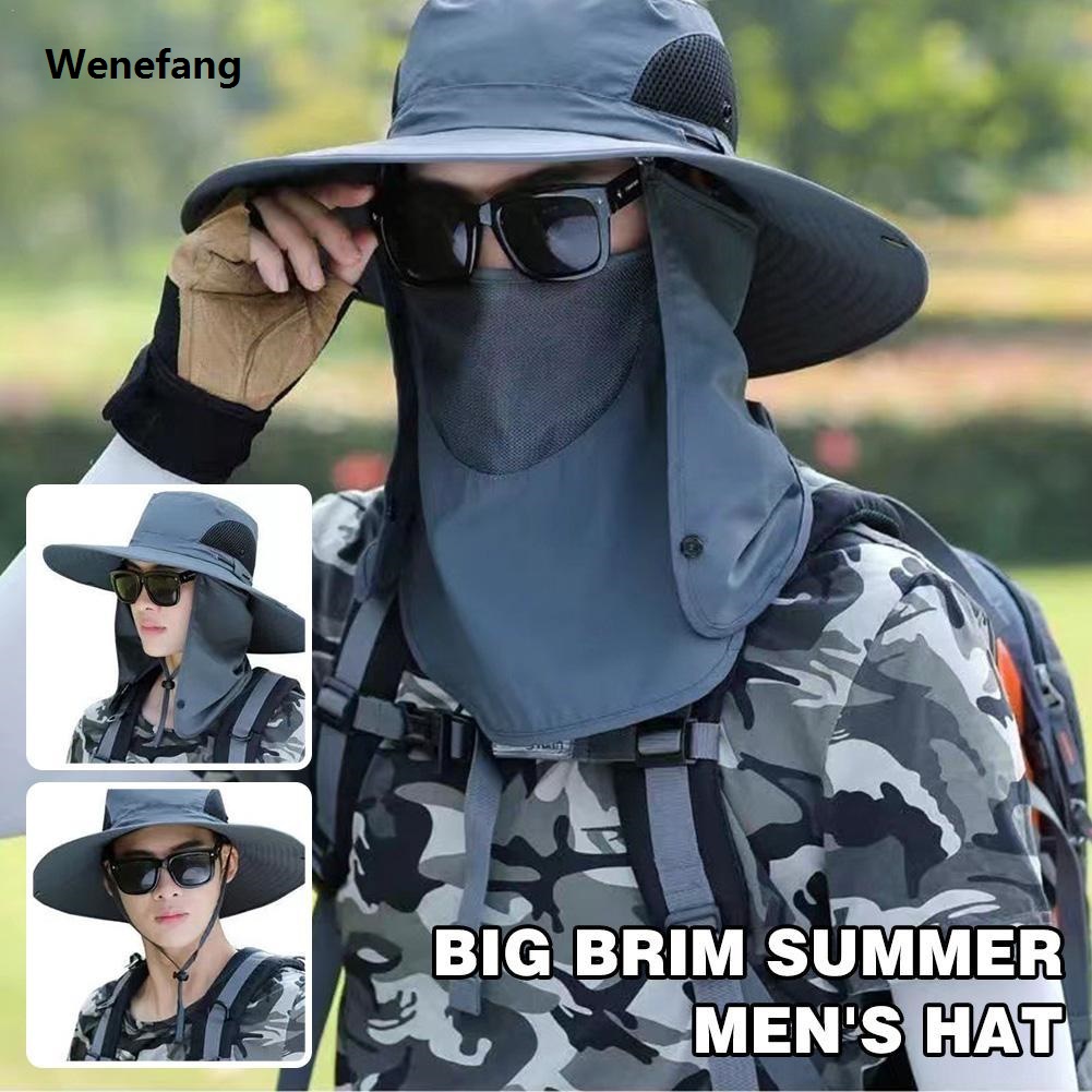 Wenefang Summer Outdoor Sports Men's Fishing Hat Sunscreen Uv Protection Bargain price Breathable Sunshade Printing Casual Mountaineering Fishing Caps