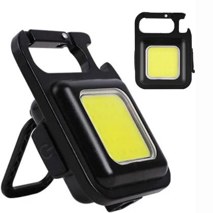 COD Mini Keychain Flashlight Multifunctional LED Light 800 Lumens 3 Modes USB Rechargeable Super Bright Lamp Bottle Opener