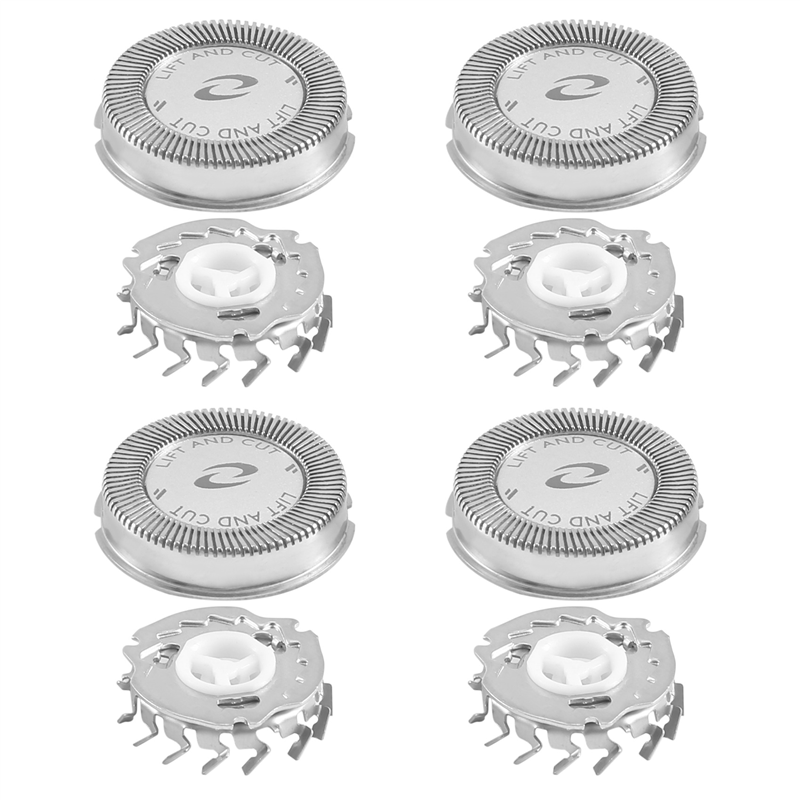NAMUNY 4Pcs Replacement Shaver Blade Cutters for HQ3 HQ30/HQ32/HQ36/HQ300, Silver