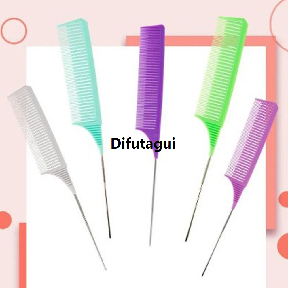 Difutagui Hair cutting comb, coloring, braiding set, tail combing, segmented piece 2025 New set, 3 barber accessories, highlighter dyeing brush, hairstyle comb