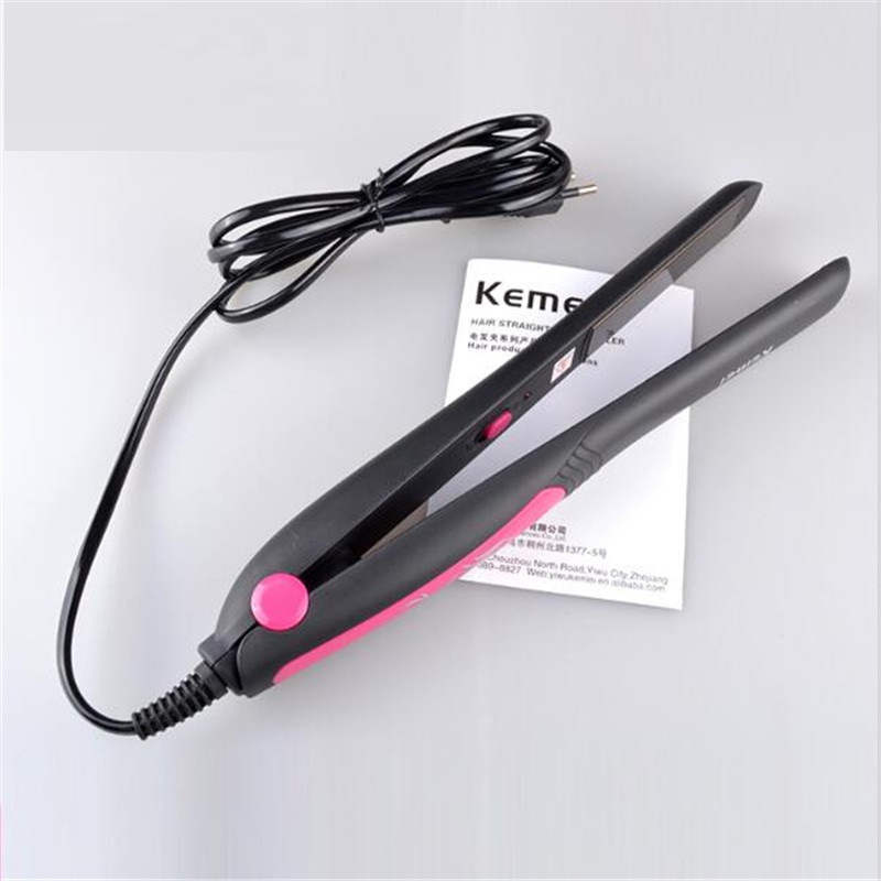 Kemei KM-328 Professional Ceramic Hair Straightener Fast Curlers Straightening Hair Flat Iron Hairstyles Styling Tools