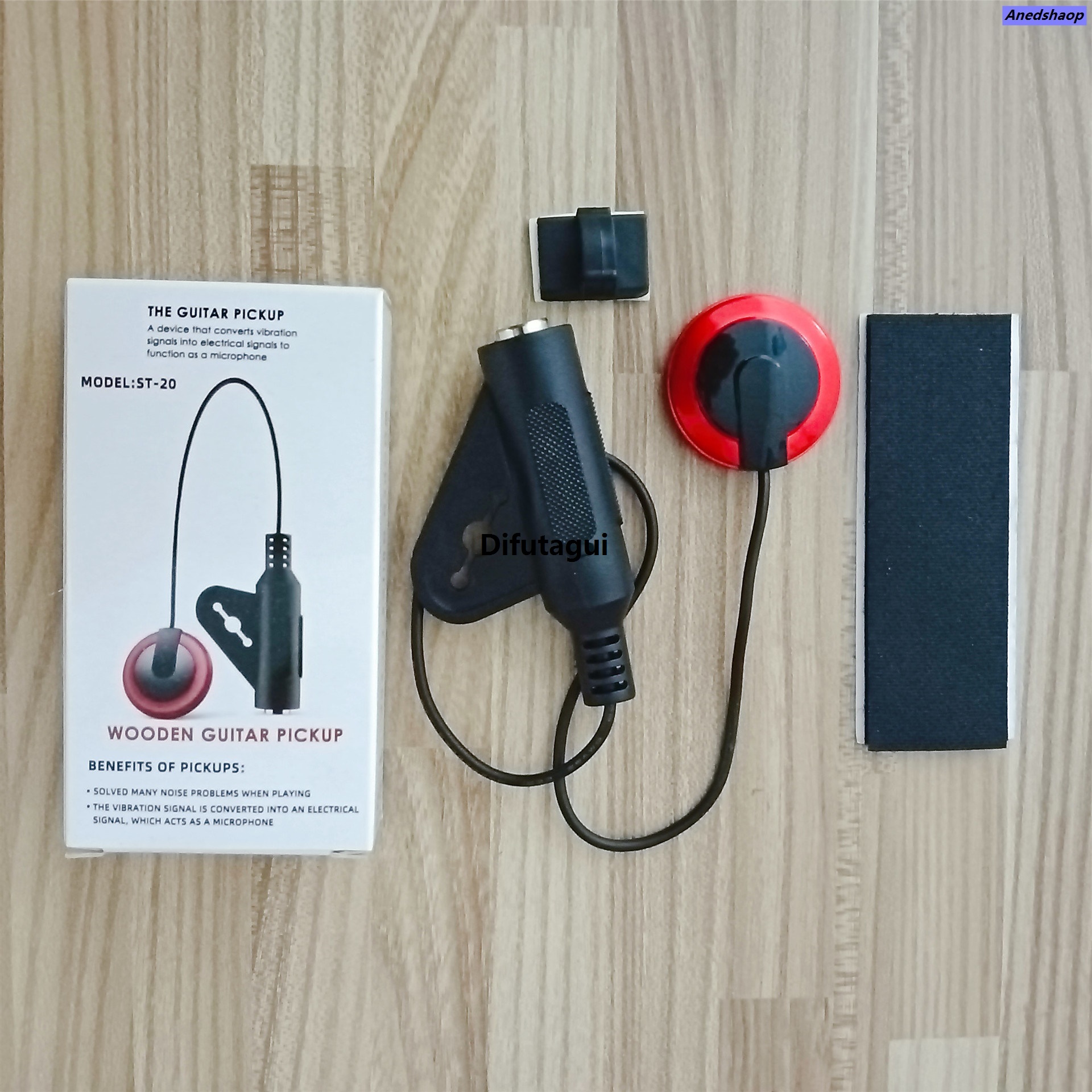 Difutagui Easy Install Battery-Free Acoustic Pickup for Guitar Ukul【2025 Version】ele Special Violin Universal Instrument ST-20 Piezoelectric Pickup