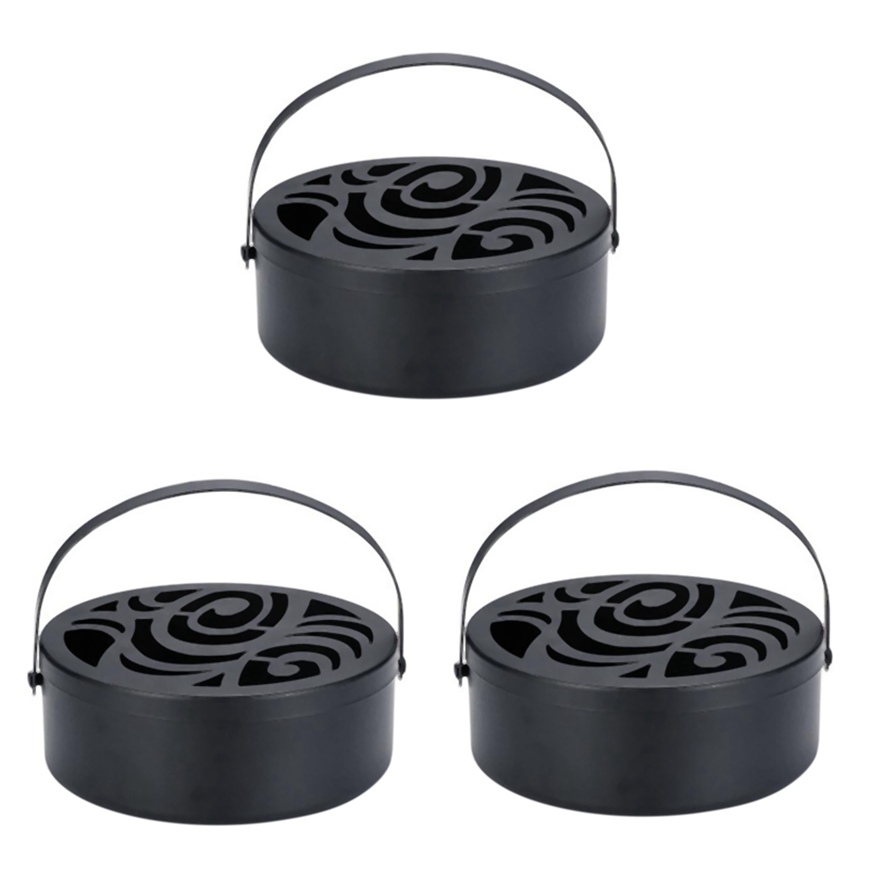 FORIDE 3X Metal Portable Mosquito Coil Holder,Household Mosquito Repellent Box,Classical Design Portable Mosquito Coil Holder