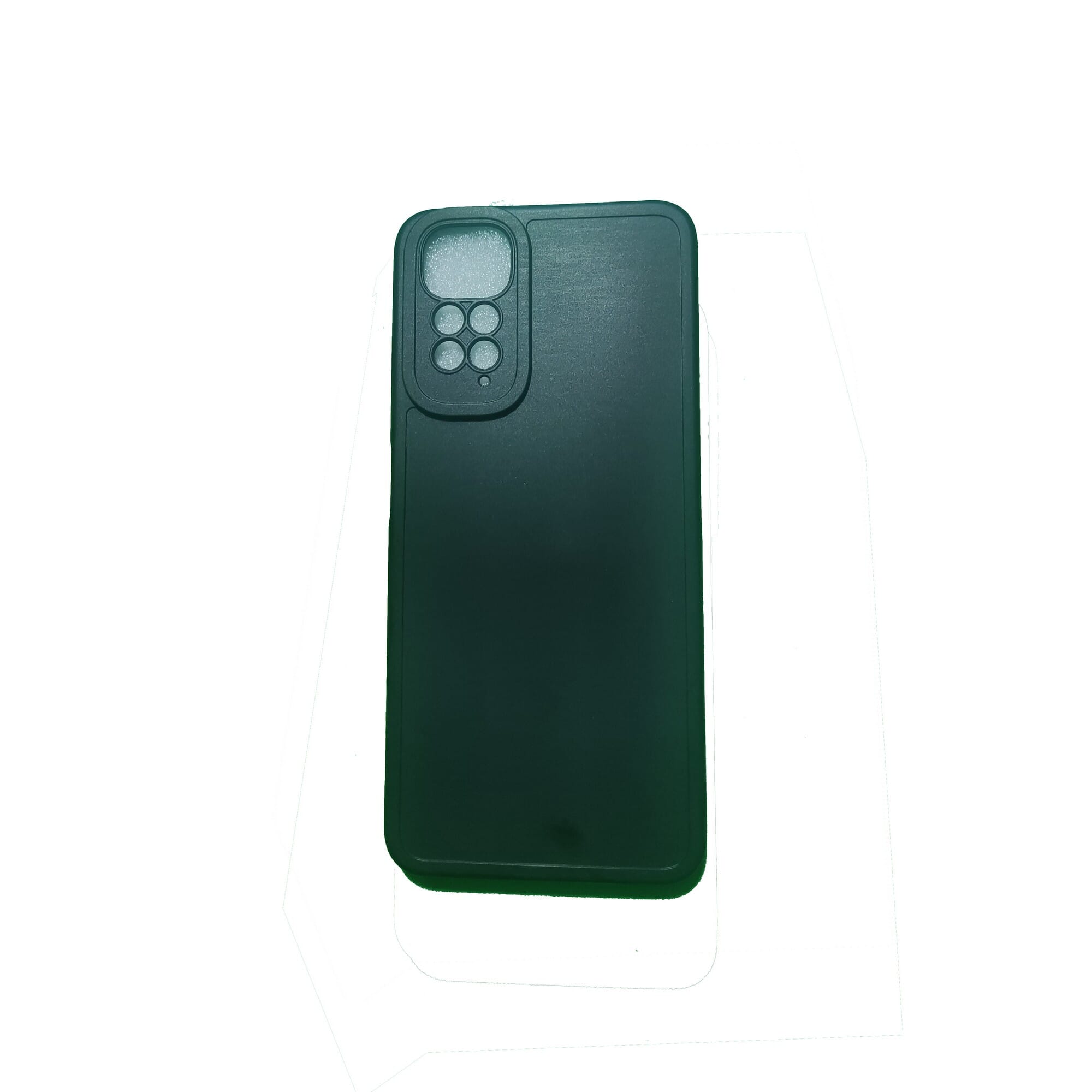 Xiaomi Redmi Note 11 4G / Redmi 10 Liquid Silicone + Soft Microfiber Lining Slim Back Cover - Black