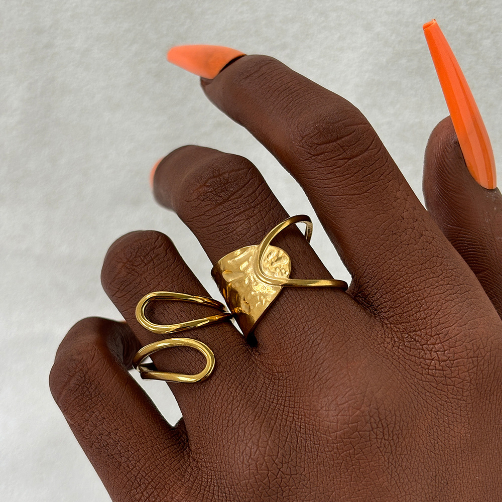 【Mega Sale】French Retro Elegant Niche Trend Stainless Steel Open Ring for suit