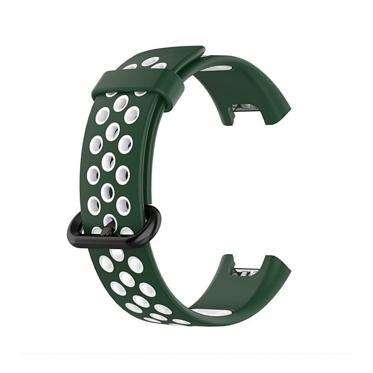 Premium Soft Silicone Strap For Mi Watch Lite- Green White