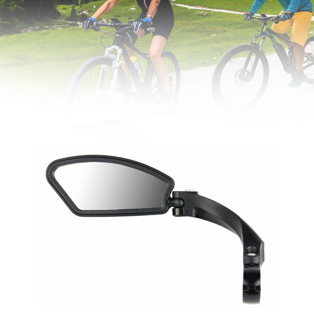 Durable Stainless Steel Lens Bike Mirror Clear Left Side Handlebar Rear View Mirror 360° Adjustable Foldable Bike Handlebar Rear View Mirror Mountain Road City and Electric Bikes