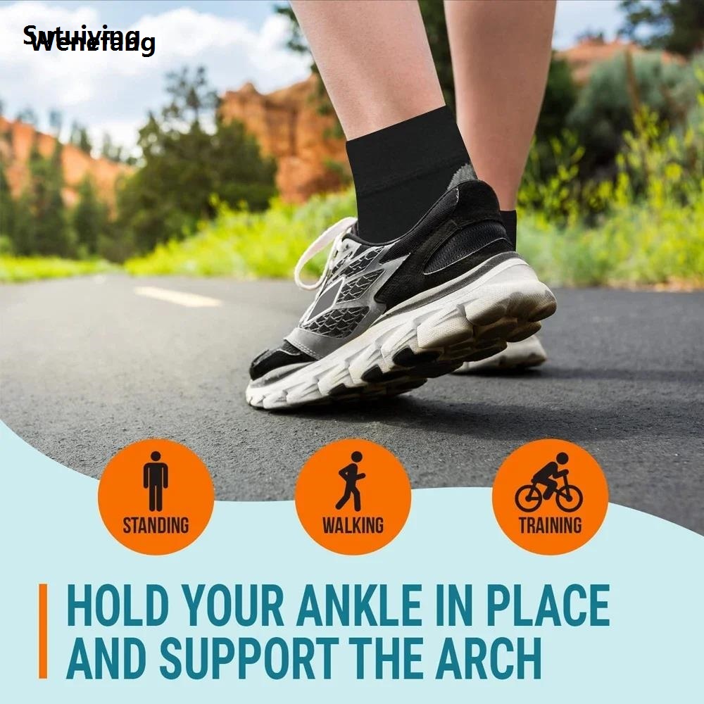 Wenefang Sutuiying 1Pair Ankle Brace, Plantar Fasciitis Sock with Foot Arch Support Fashion Portable Reduces Swelling Heel Spur Pain. Injury Recovery for Sports