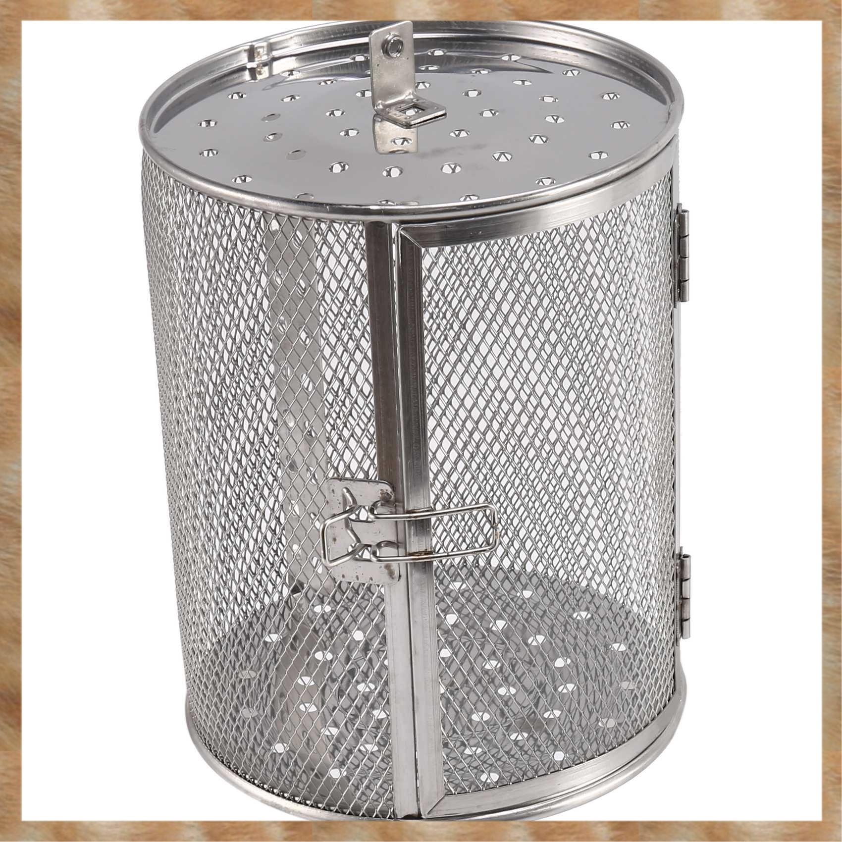 Kqueebee Rotisserie Basket,14X18cm Stainless Steel Oven Roast Basket ​Baking Cage for BBQ Grill Bakeware​ Tool Air Fryer Grill
