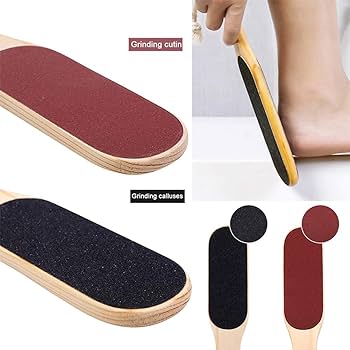 Pedicure Tools For Dead Skin Callus Remover Double Sided Wooden Scrubber
