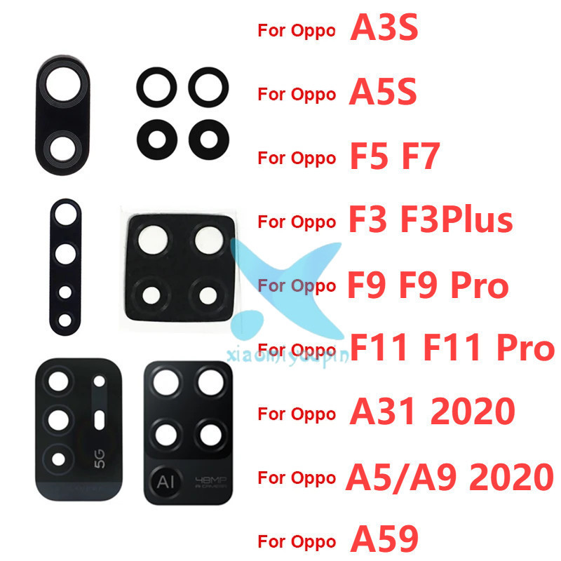 Back Camera Glass Lens For OPPO A3S A5S F3 F3 Plus F5 F7 F9 F9 Pro F11 F11 Pro A31 A5/A9 2020 A59