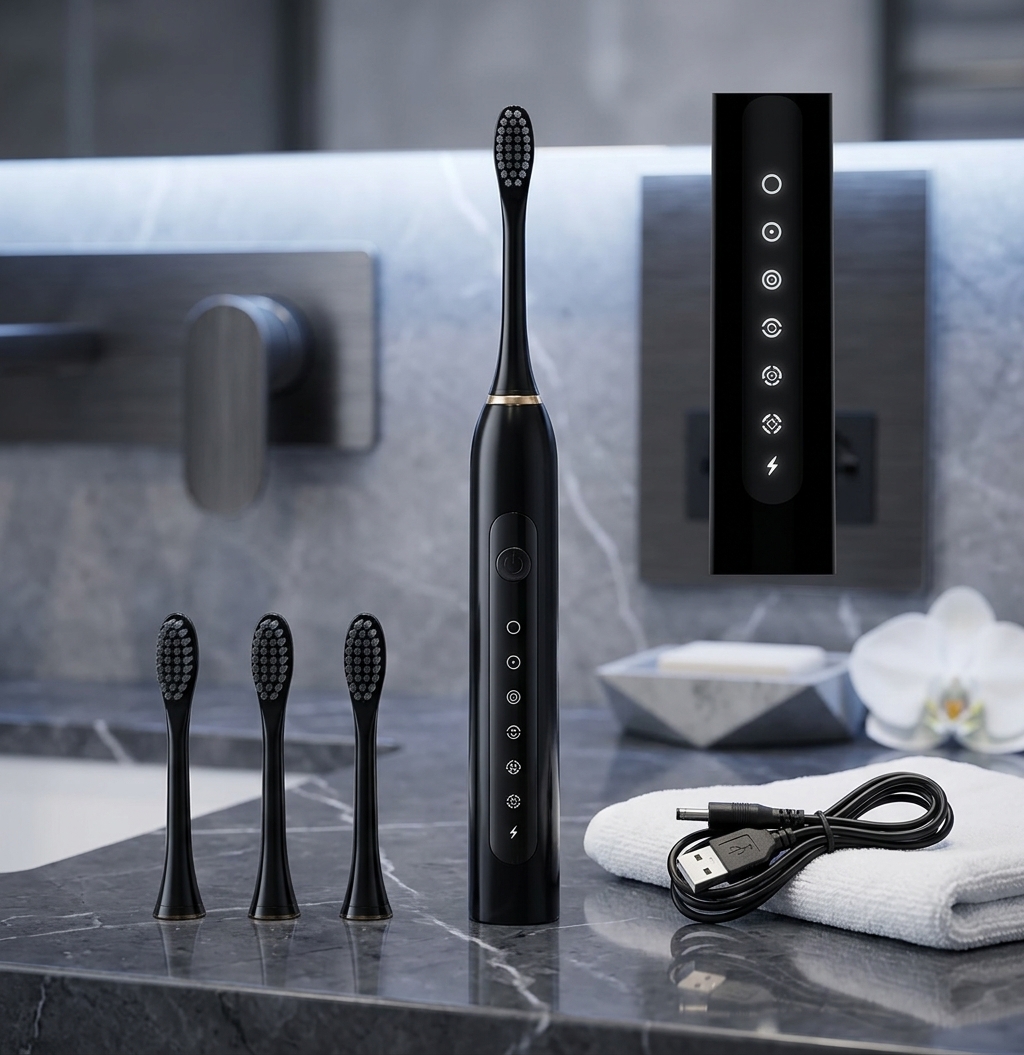 Sonic Electric Toothbrush for Adults,Rechargeable Electric Toothbrushe with 3 Brush
