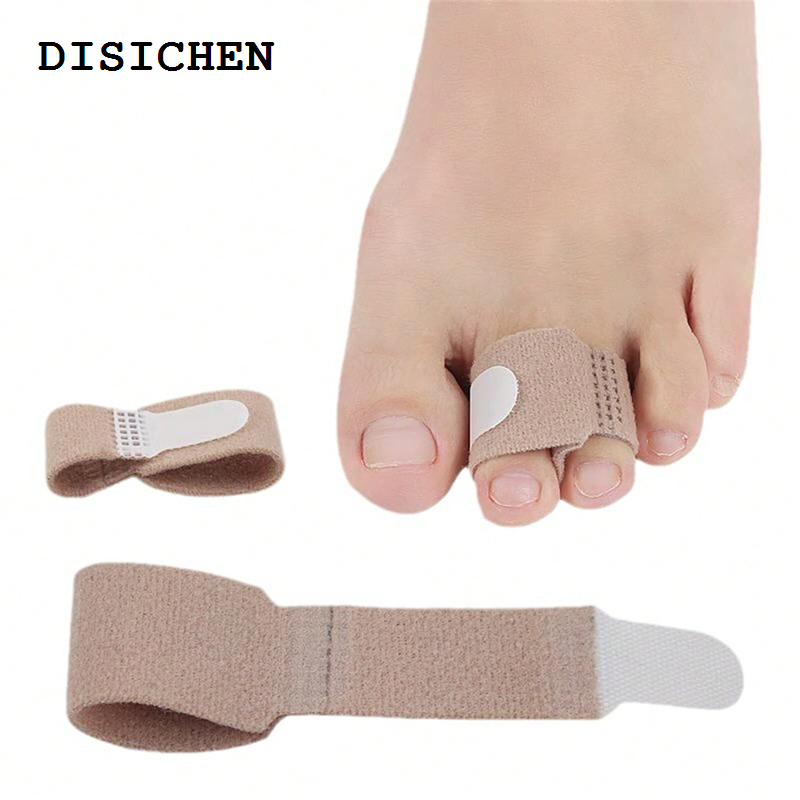DISICHEN Profesional 2Pcs Toe Finger Straightener Hammer Toe Tape Hallux Valgus Corrector Bandage Toe Separator Splint Wraps Foot Care Supplies New