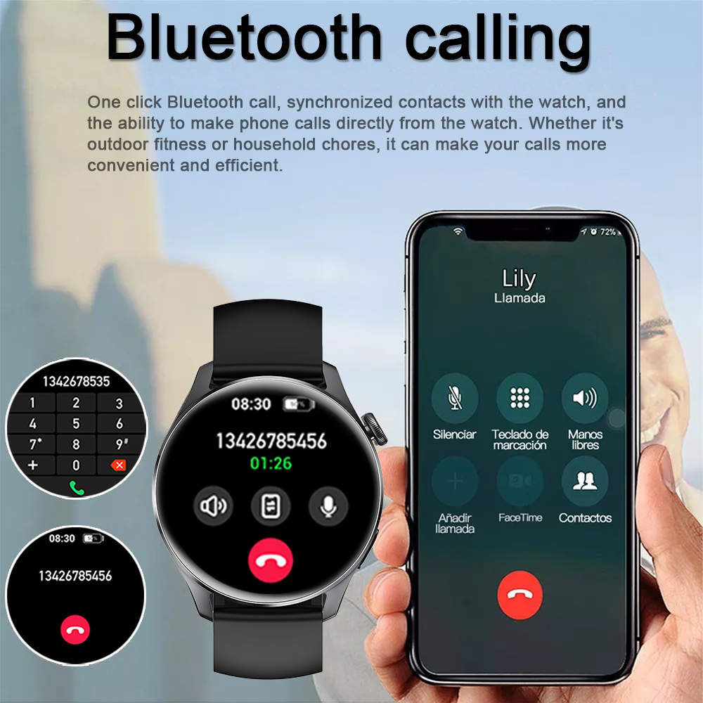 Linman New Smartwatch For Huawei Men Women Sports NFC Bluetooth Talk Special Waterproof Health Heart Rate Weather Music Playback Smartwatch
