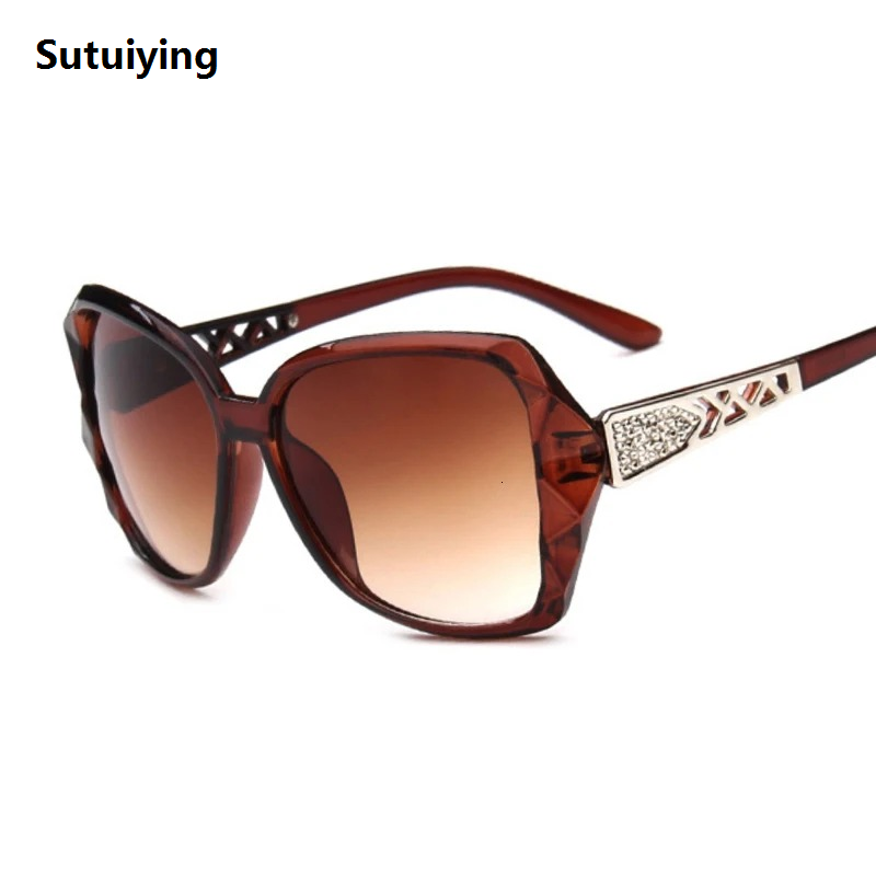 Sutuiying Fashion Square Sunglasses Women Luxury Brand Big Purple Sun Luxury Glasses Female Mirror Shades Ladies Oculos De Sol Feminino