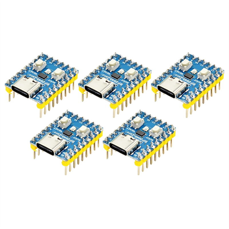 RP2040-Zero Microcontroller Development Board for RP2040 Dual-Core M0+Processor 2MB Flash 5Pcs