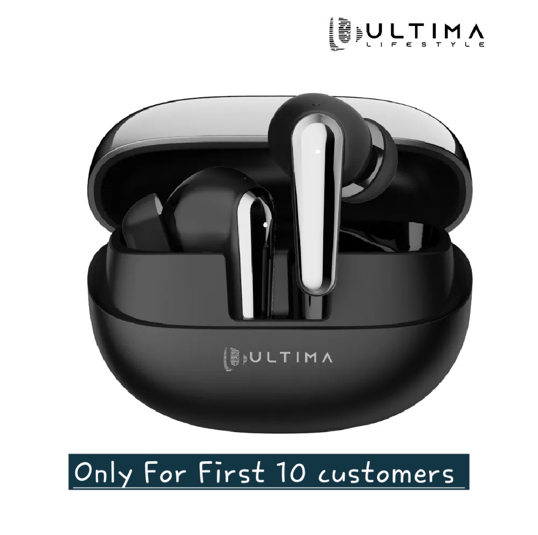 Ultima Prime 1.0 ANC Earbuds with App Support | 60Hrs Playtime | Dual Pairing | EQ Modes | Supreme Sound | 4Mics Al ENC | Game Mode(40ms) | Elegant Appeal | Premium wireless earbuds