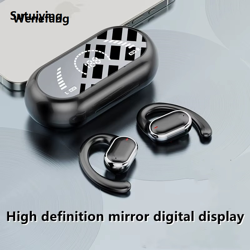 Wenefang Sutuiying OWS Earhook Earphones Bluetooth 5.3 Low Latency Gaming Sport Headset Fashion 2025 New HiFi Stereo Noise Reduction Earbuds for iPhone Xiaomi Samsu