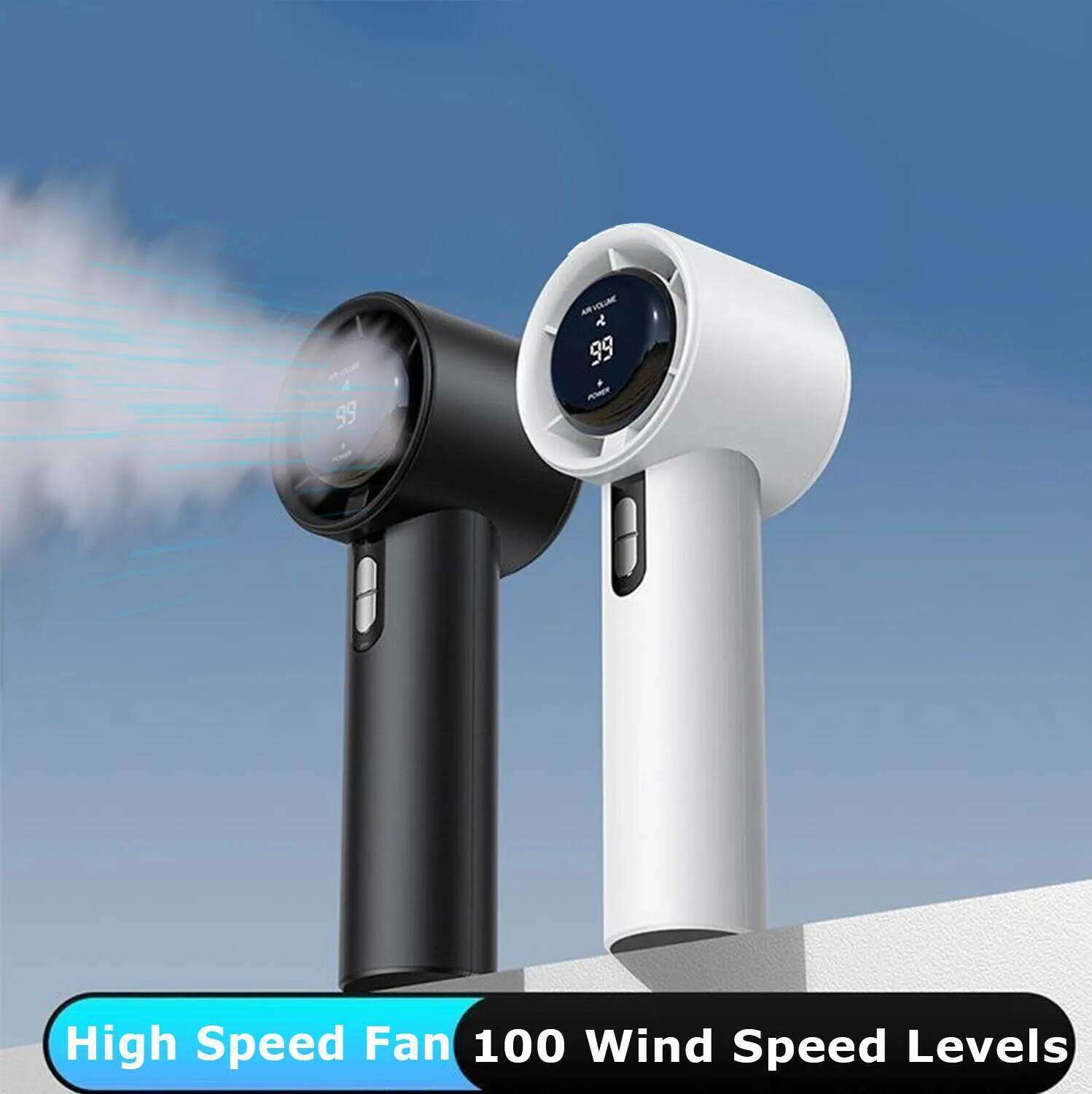 Turbofan Handheld Mini 100 Speed Turbo Violent Small Powerful Fan for Outdoor Camping Travel Office