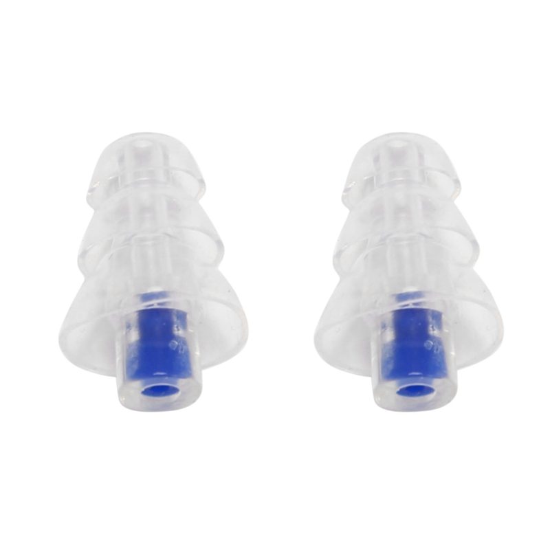 fasdaga 2X 27Db Silicone Earbud Musician Filter Earplugs Noise Reduction Cancelling Hearing Protection Earbud Reusable (Blue)