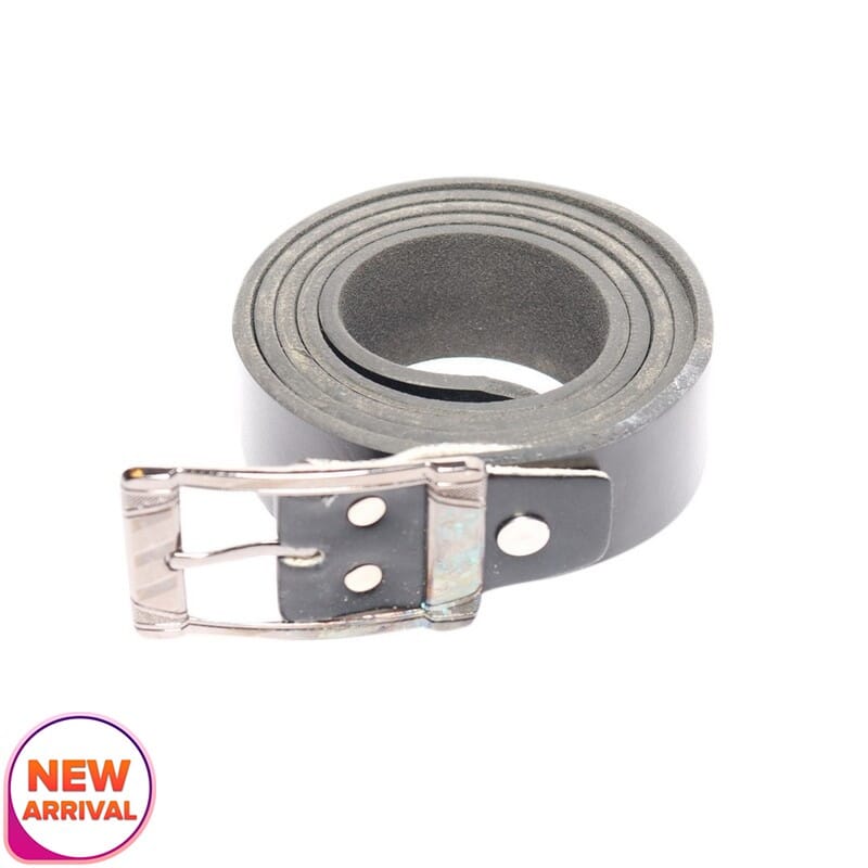 Black PUC Leather Belt For Women