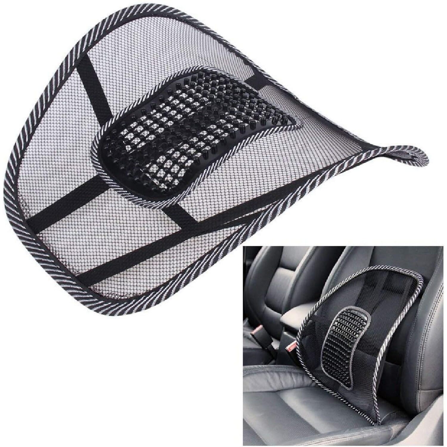 Acupressure Back Rest Car Seat Support for Chair Car & Abdomen Support Pain Relief Lower Back Support