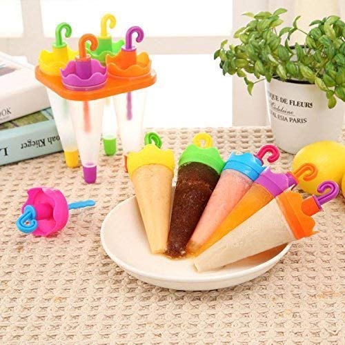 Mawa Ice Cream Mold Manual Kulfi Maker Multicolor Plastic Freezer Ice Cube Tray